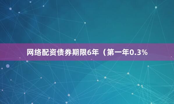 网络配资债券期限6年（第一年0.3%